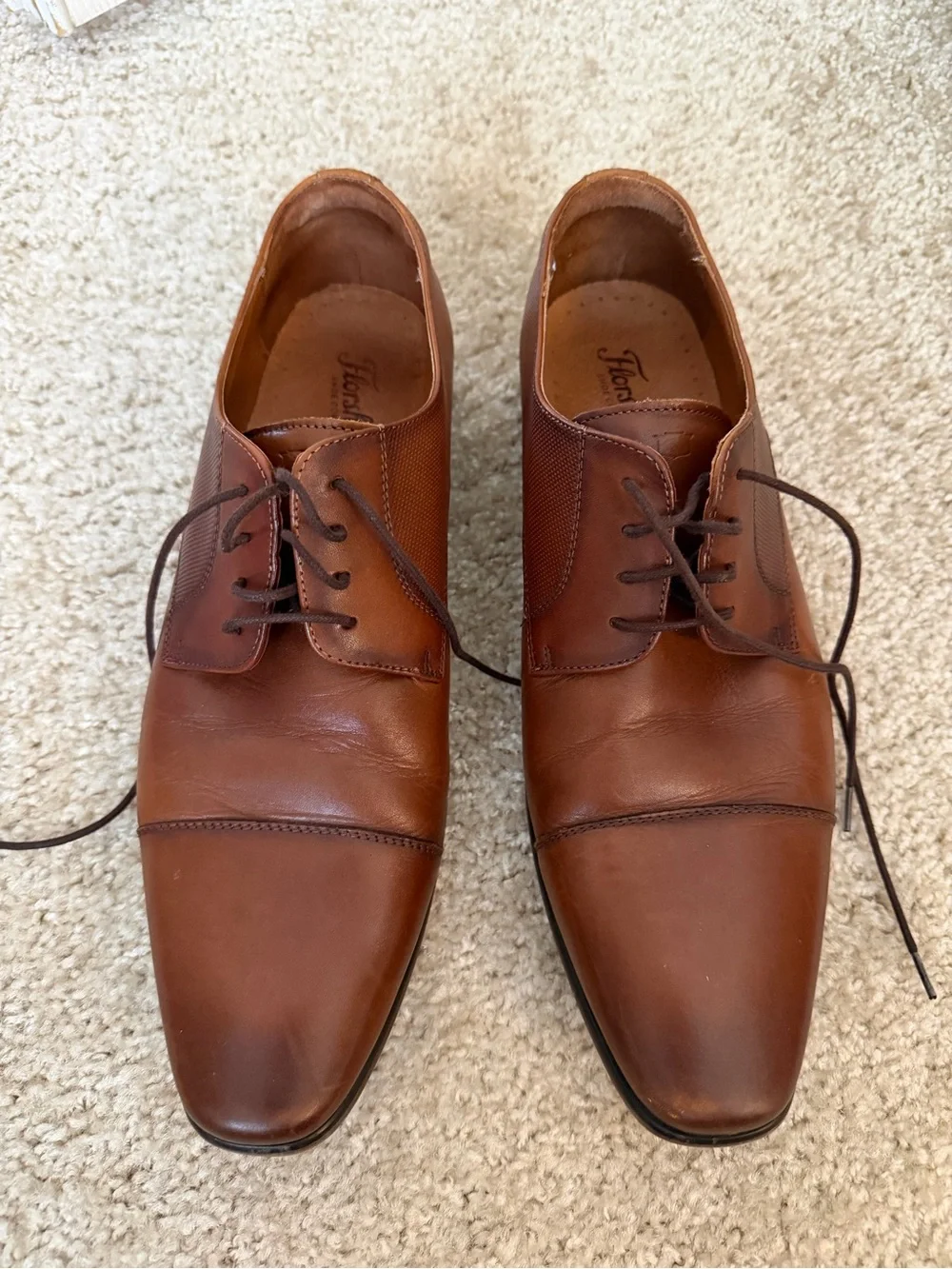 Florsheim Men’s Cognac Brown Cap-Toe Oxfords